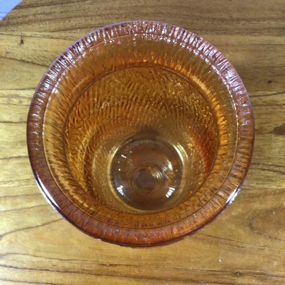 Vintage Iridescent Marigold Jeanette Carnival Glass Vase - Picture 5 of 7